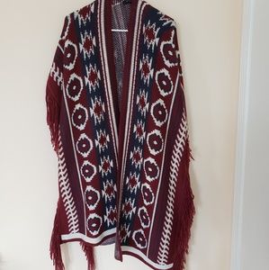 Romeo+Juliet, native inspired poncho.